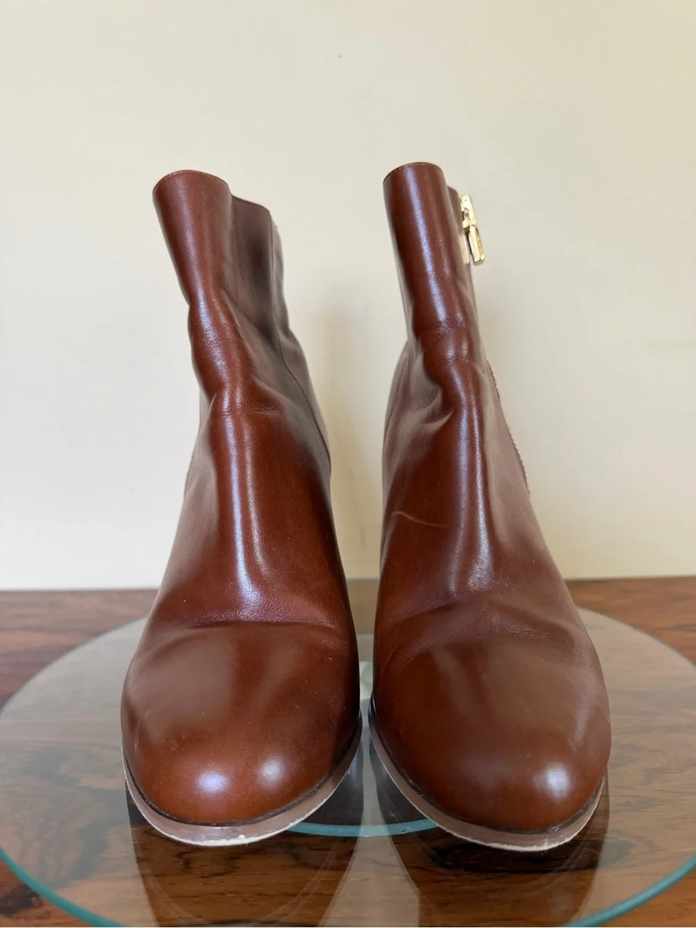 Michael Kors Margaret Leather Booties Brown 9M